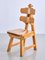 Spanish Sculptural Brutalist Dining Chairs in Oak, 1970s, Set of 6 5