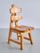Spanish Sculptural Brutalist Dining Chairs in Oak, 1970s, Set of 6 6