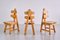 Spanish Sculptural Brutalist Dining Chairs in Oak, 1970s, Set of 6, Image 14