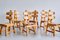 Spanish Sculptural Brutalist Dining Chairs in Oak, 1970s, Set of 6 3