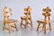 Spanish Sculptural Brutalist Dining Chairs in Oak, 1970s, Set of 6 16