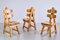 Spanish Sculptural Brutalist Dining Chairs in Oak, 1970s, Set of 6, Image 16