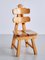 Spanish Sculptural Brutalist Dining Chairs in Oak, 1970s, Set of 6 4
