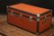 Fabric, Leather, Metal and Poplar Mail Trunks with Key, Set of 2 3