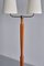 Swedish Modern Two Arm Floor Lamp in Teak and Brass, 1940s, Image 6