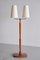 Lámpara de pie sueca moderna de dos brazos de teca y latón, años 40, Imagen 1
