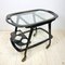 Mid-Century Wood and Glass Bar Cart Trolley by Ico Parisi for De Baggis, 1960s 6