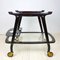 Mid-Century Wood and Glass Bar Cart Trolley by Ico Parisi for De Baggis, 1960s 12