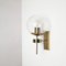 Wall Lamp in Handblown Glass and Brass from Kamenicky Senov, 1970s, Image 1