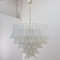 Murano Glass Leaves Opal Color Suspension Chandelier, Italy, 1990s 2