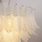 Murano Glass Leaves Opal Color Suspension Chandelier, Italy, 1990s, Image 11