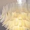 Murano Glass Leaves Opal Color Suspension Chandelier, Italy, 1990s 7