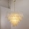 Murano Glass Leaves Opal Color Suspension Chandelier, Italy, 1990s, Image 5