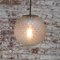 Mid-Century Brass Top Pendant Lights in Clear Glass 5