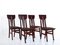 Belgian Art Nouveau Marguerite Dining Chairs by Serrurier Bovy, 1900s, Set of 4, Image 1