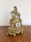 Horloge Victorienne Antique Dorée avec Détail en Porcelaine, 1860 6