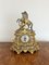 Antique Victorian Gilded Clock with Porcelain Detail, 1860 2