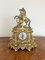 Antike viktorianische vergoldete Uhr mit Porzellandetail, 1860 4