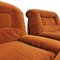 Vintage Space Age Brick Rust Velvet Armchairs from Poltrone, 1970s, Set of 2 12