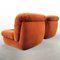 Vintage Space Age Brick Rust Velvet Armchairs from Poltrone, 1970s, Set of 2 11