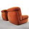 Vintage Space Age Brick Rust Velvet Armchairs from Poltrone, 1970s, Set of 2 9