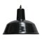 Vintage Industrial Factory Black Enamel Pendant Light 1