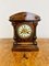Horloge de Cheminée Victorienne Antique en Noyer, 1880s 5