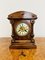 Antique Victorian Walnut Mantle Clock, 1880s 1