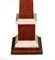 Wood Obelisk Lacquered in Porphyry and White Carrara, 1970s, Image 2