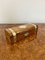 Antique Victorian Walnut and Brass Storage Box, 1880s 1