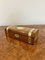 Antique Victorian Walnut and Brass Storage Box, 1880s 3