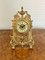 Antique Victorian Ornate Brass Desk Clock, 1880s, Image 5