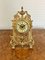 Horloge de Bureau Victorienne Antique en Laiton, 1880s 5