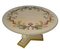 Italian Round Cream Table with Inlaid Marble Top and Wooden Base by Cupioli, Image 1