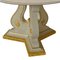 Italian Round Cream Table with Inlaid Marble Top and Wooden Base by Cupioli, Image 5