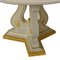 Italienischer runder cremefarbener Tisch mit Intarsien Marmorplatte und Holzgestell von Cupioli 5