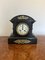 Antike viktorianische Acht-Tage Uhr aus Marmor & Messing, 1860er 1