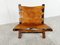 Mid-Century Leather Folding Lounge Chair, 1950s, Image 6