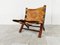 Mid-Century Leather Folding Lounge Chair, 1950s 7