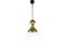 Italian Opaline Glass Brass Pendant Lamp in the style of Azucena, 1950s, Image 1