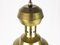 Lámpara colgante italiana de latón de vidrio opalino al estilo de Azucena, años 50, Imagen 5