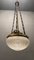 Lampada a sospensione vintage in ottone, anni '40, Immagine 9