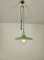 Lámpara de suspensión vintage de latón y metal, Italia, años 50, Imagen 4