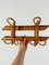 Mid-Century French Riviera Rattan and Bamboo Wall Coat Rack Stand, Italy, 1960s, Image 3