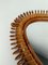 Mid-Century Italian Oval Riviera Spiral Bamboo and Rattan Mirror, 1960s 2