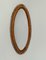Mid-Century Italian Oval Riviera Spiral Bamboo and Rattan Mirror, 1960s 1