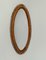 Mid-Century Italian Oval Riviera Spiral Bamboo and Rattan Mirror, 1960s, Image 1