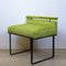 Black Metal and Lime Green Velvet Bench, Spain, 1990s 1