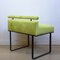 Black Metal and Lime Green Velvet Bench, Spain, 1990s 5