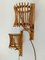 Mid-Century Rattan and Bamboo Sconces in the style of Louis Sognot, 1960s, Set of 2 1